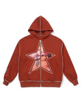 eis4tears AW21 edgy star zip up jacket